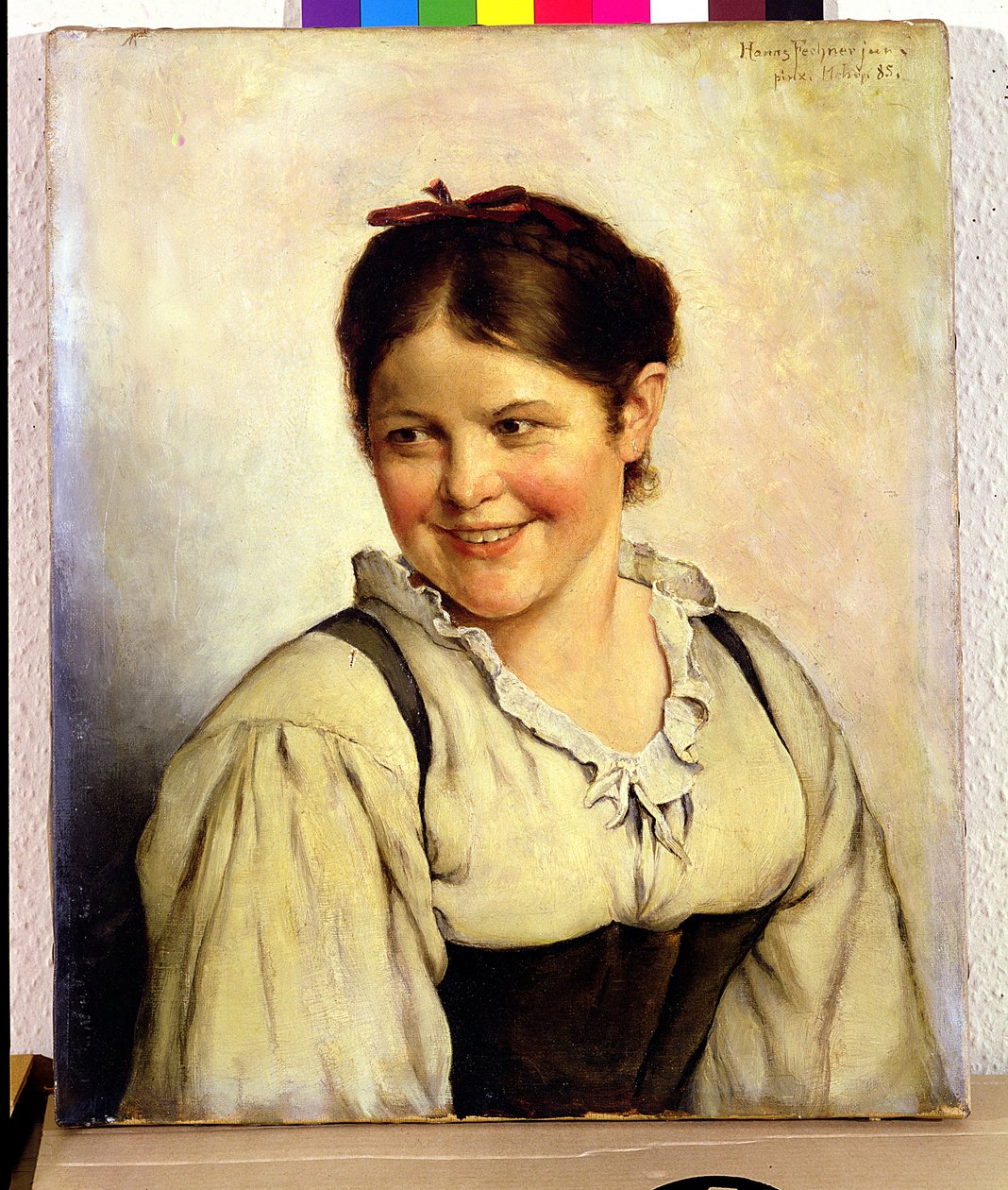 En flicka från landet, 1885 av Hans Fechner