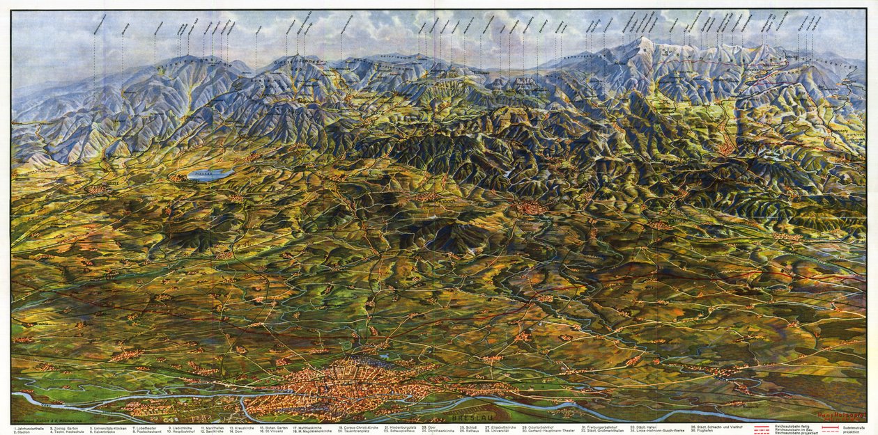 Panorama of Lower Silesia and Sudetes av Hans Holzapfel