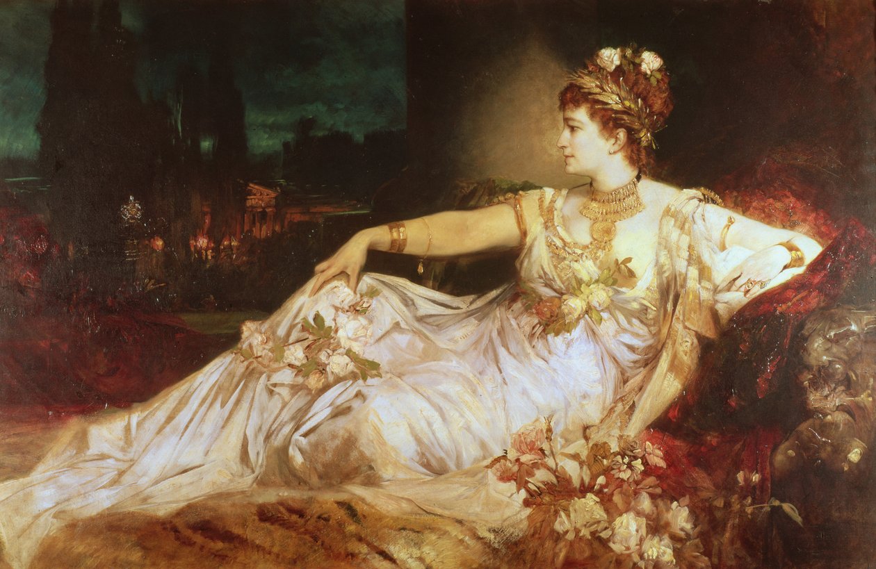 Charlotte Wolter som kejsarinnan Messalina av Hans Makart