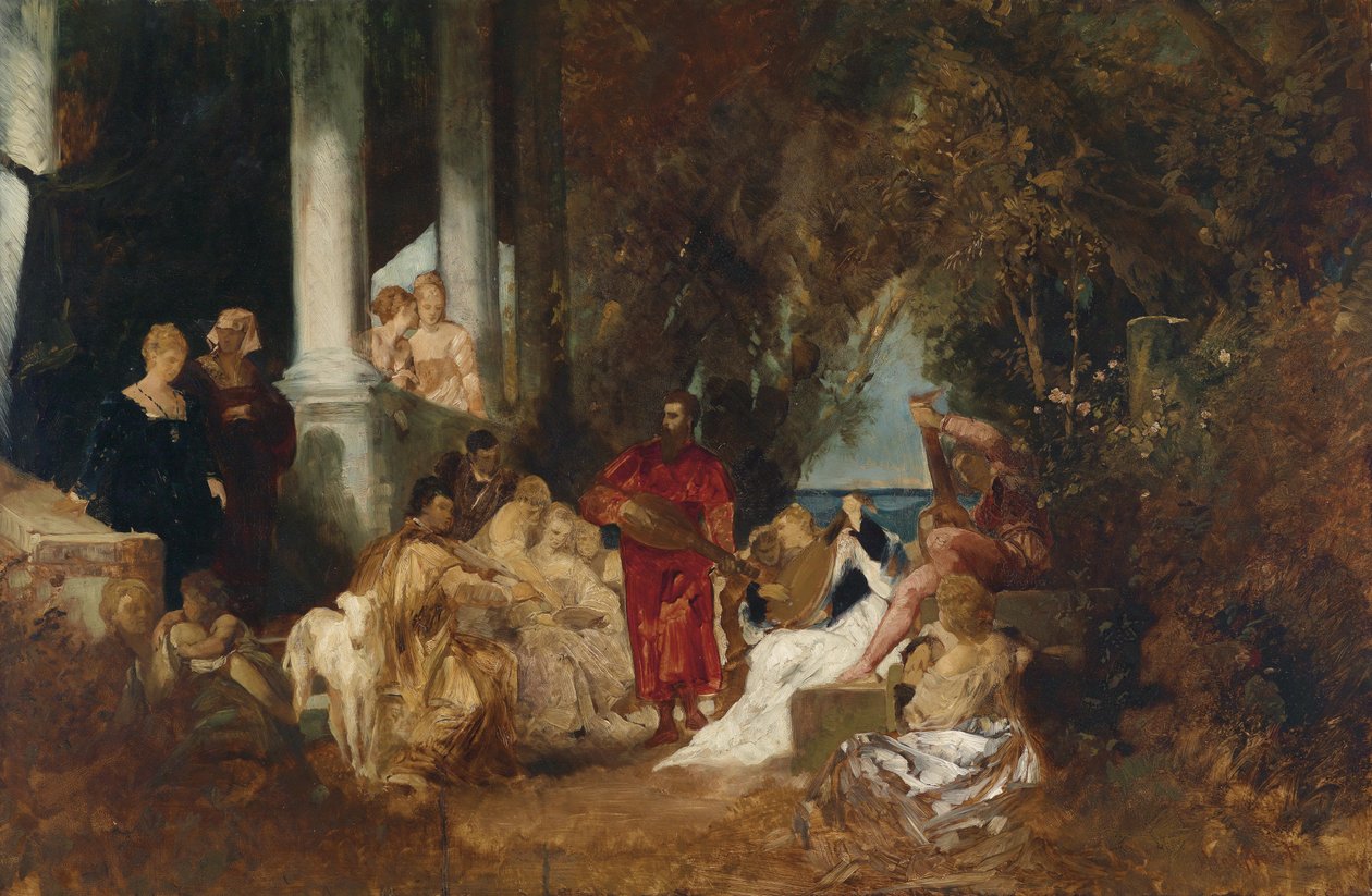 Musikalisk underhållning av Hans Makart