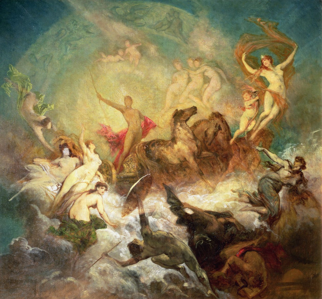 Ljusets seger över mörkret, 1883-84 av Hans Makart