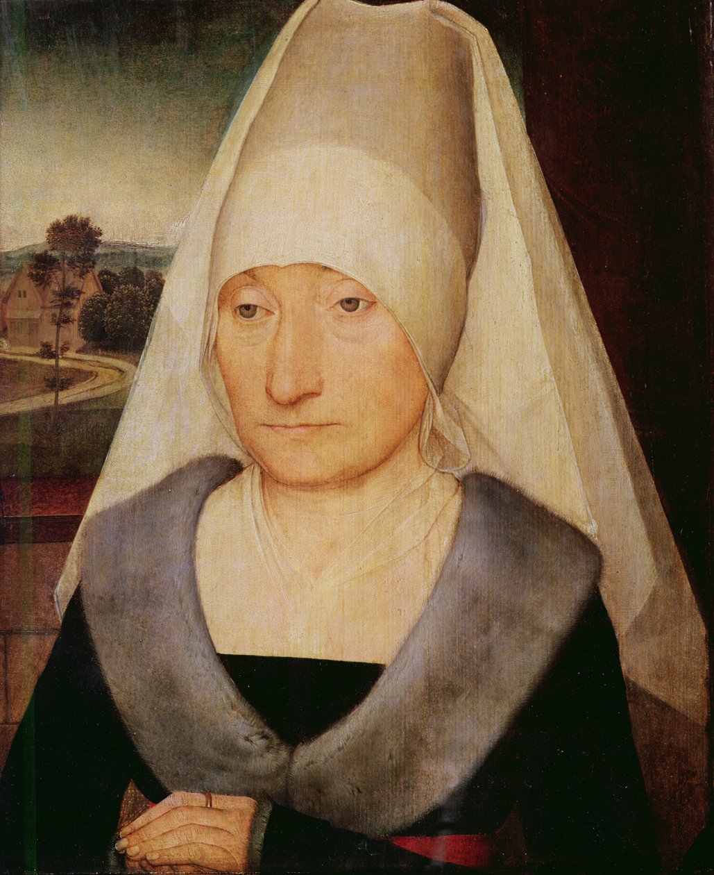 Porträtt av en gammal kvinna av Hans Memling