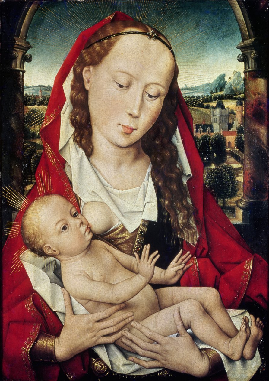 Jungfru och barn, c.1467-70 av Hans Memling