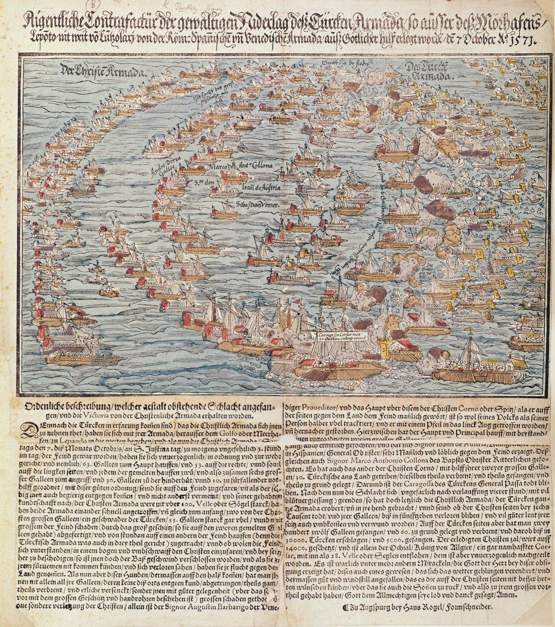 Slaget vid Lepanto av Hans Rogel