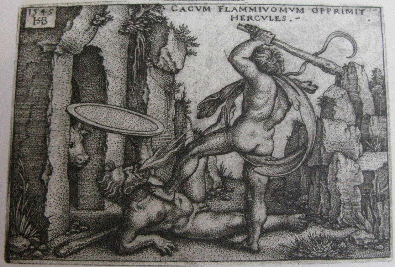 Herkules dödar Cacus av Hans Sebald Beham