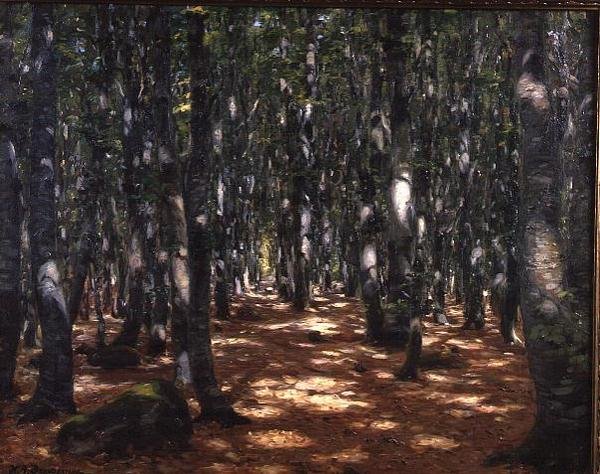 Solbelyst skog av Hans Andersen Brendekilde
