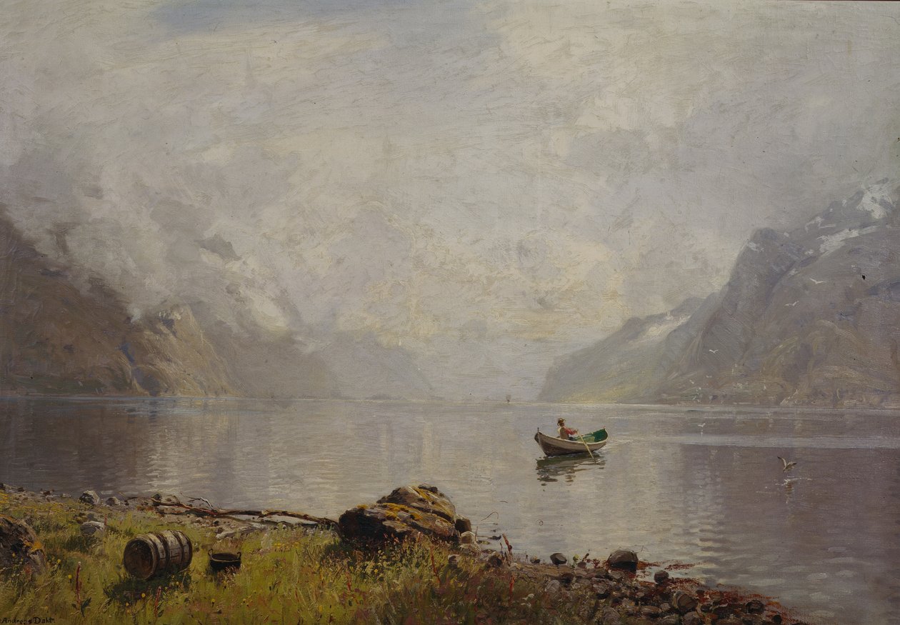 Från Sognefjorden (olja på duk) av Hans Andreas Dahl
