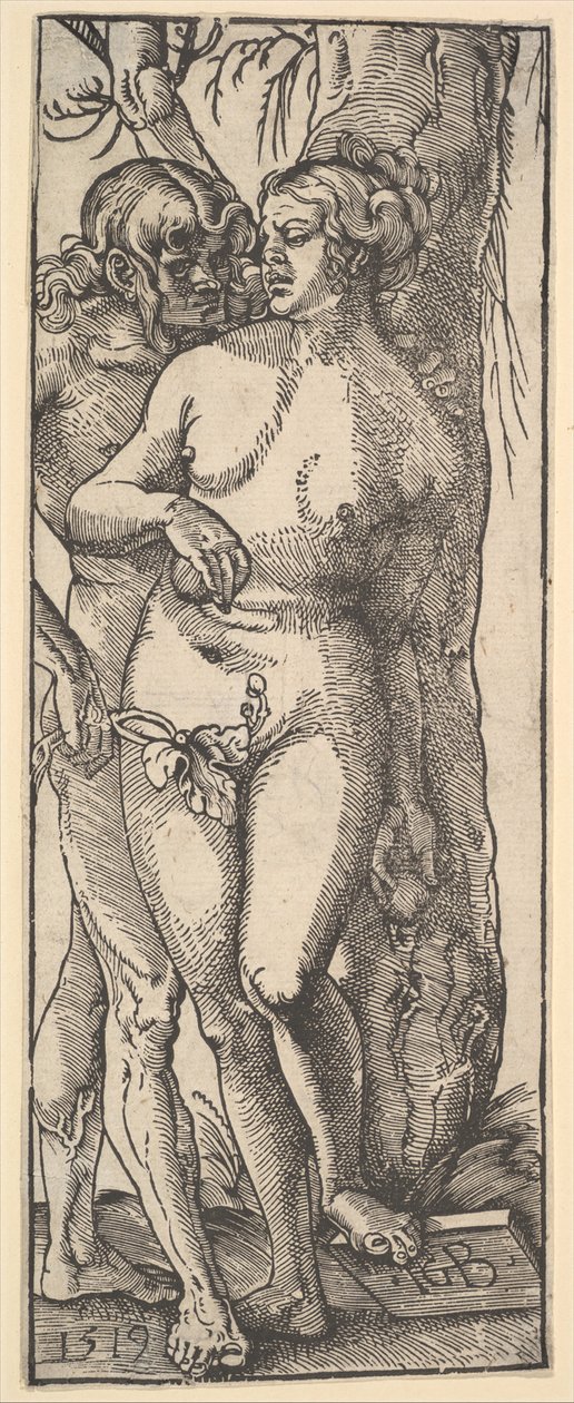 Adam och Eva, 1519. av Hans Baldung