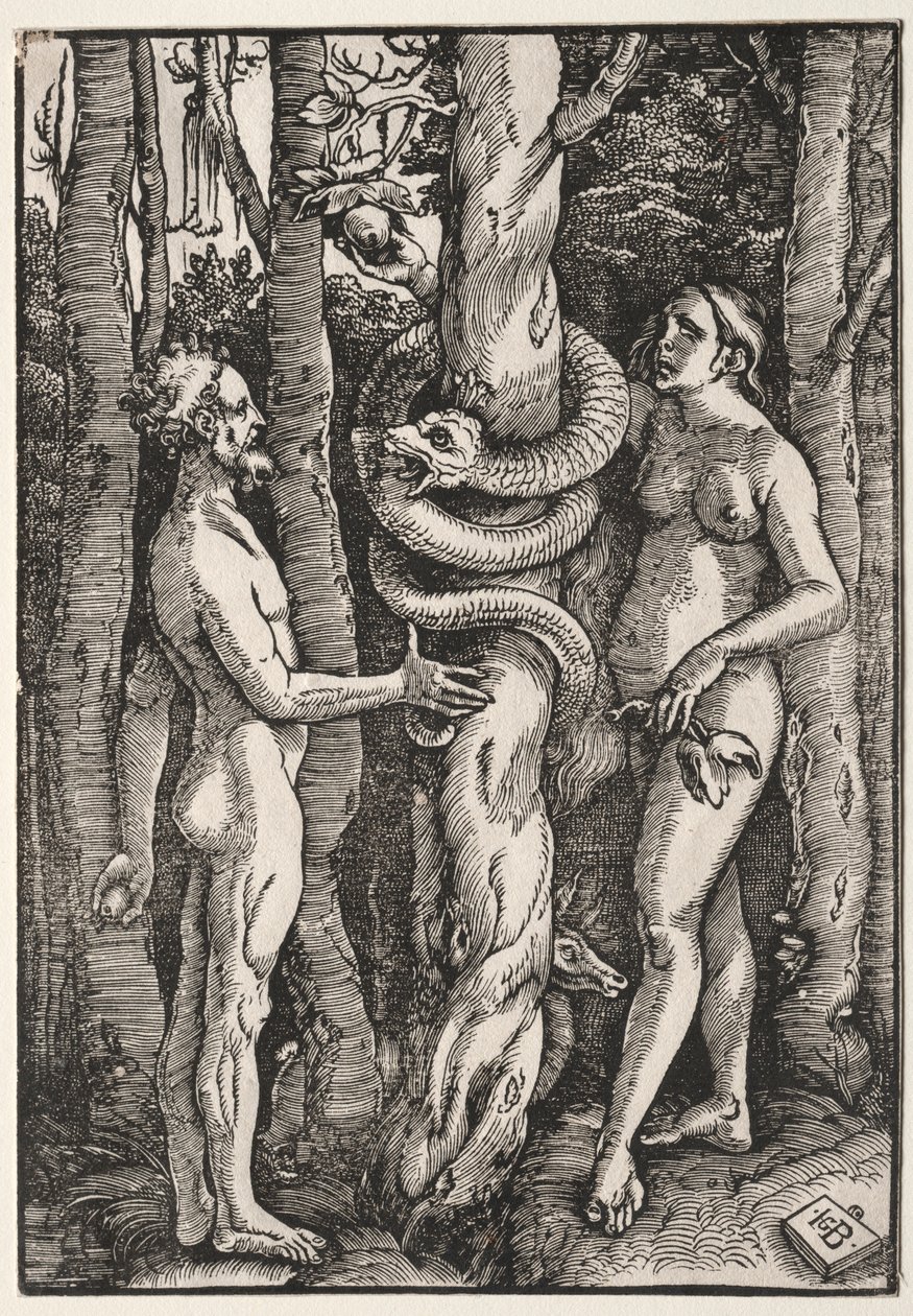 Adam och Eva, ca. 1514. av Hans Baldung