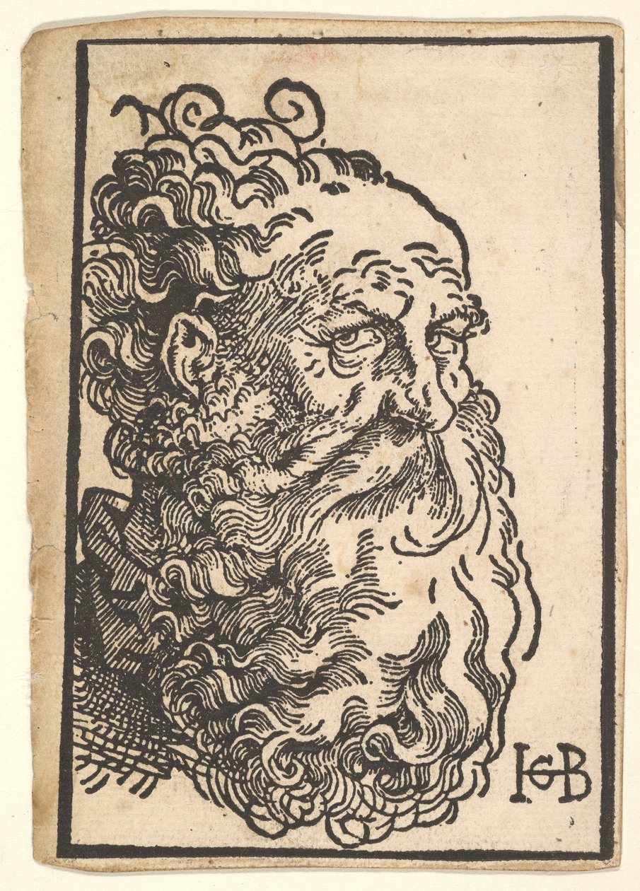 Chef för en skäggig man, ca. 1518-19. av Hans Baldung