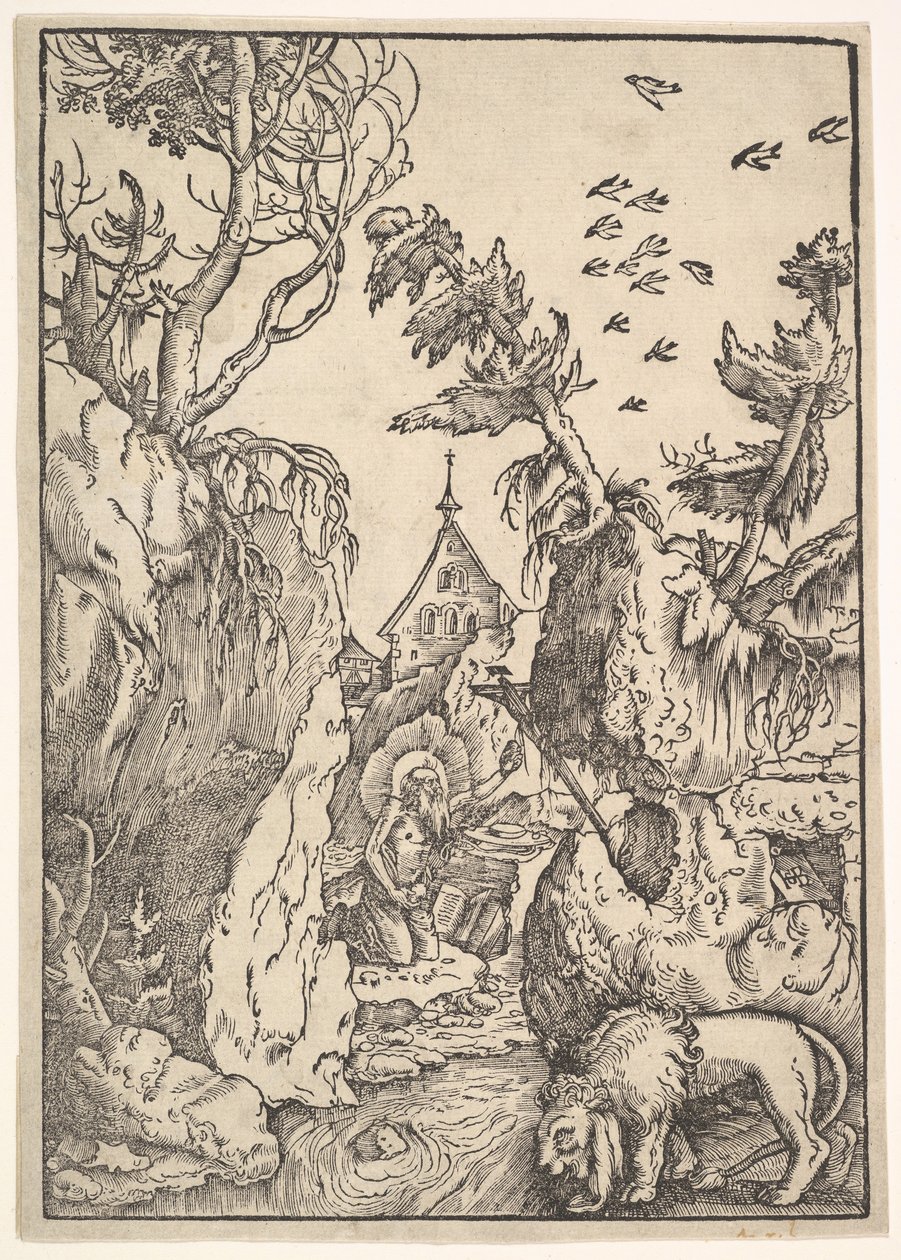 St. Hieronymus i öknen, ca. 1511. av Hans Baldung