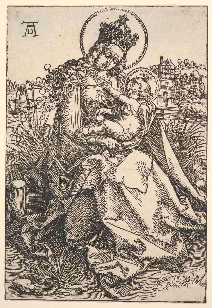 Jungfrun på gräsbanken, 1505. av Hans Baldung