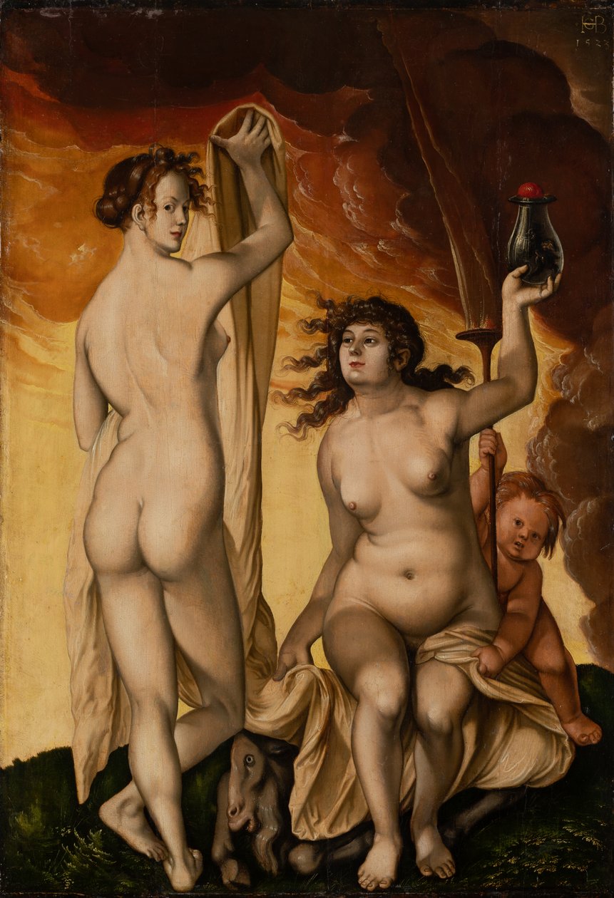 Två häxor av Hans Baldung Grien