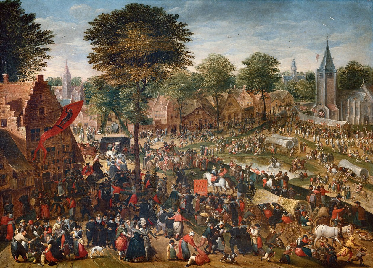 flamländska Kermesse. av Hans Bol