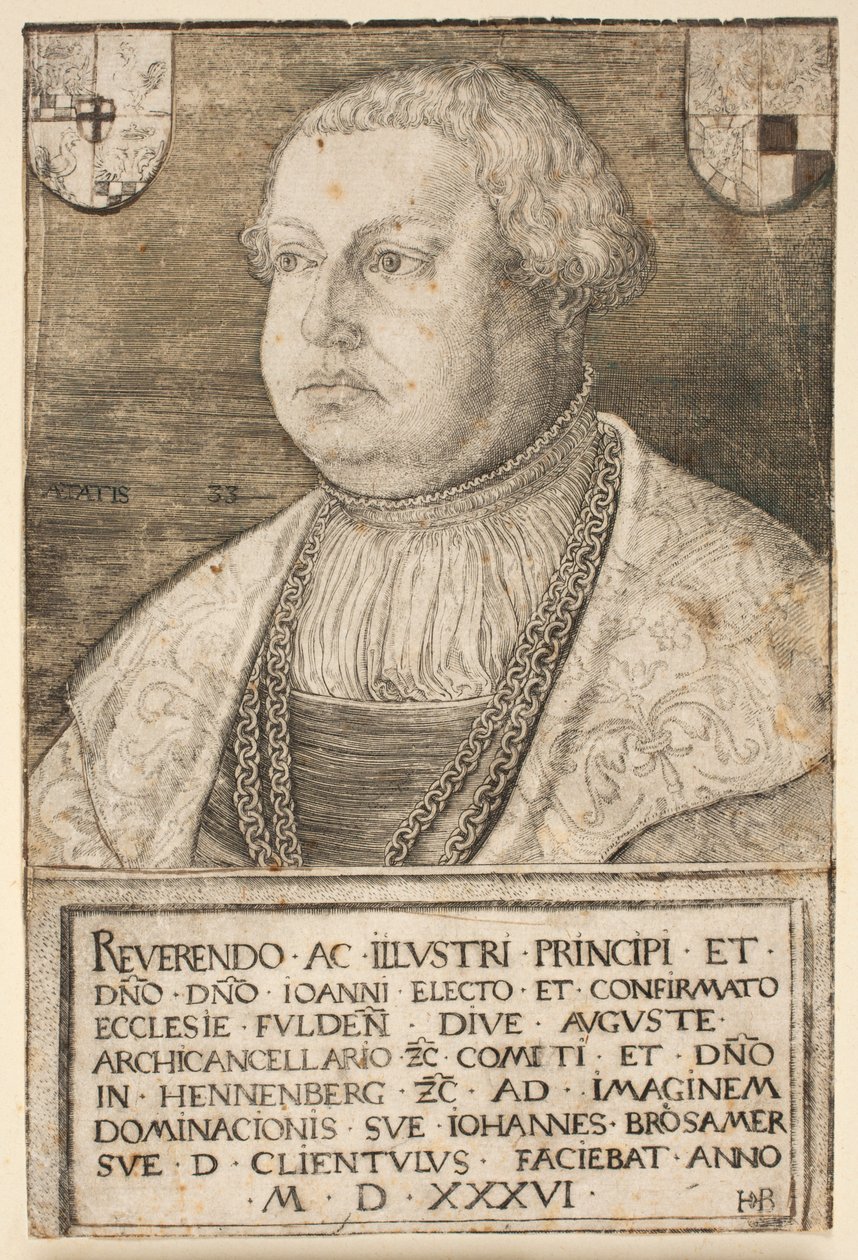 Porträtt av Johann von Henneberg av Hans Brosamer
