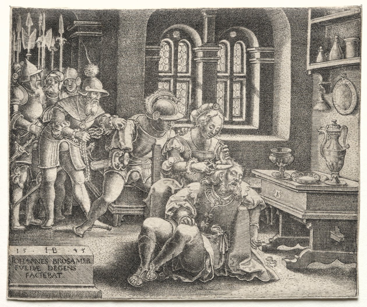 Simson och Delila, 1545. av Hans Brosamer