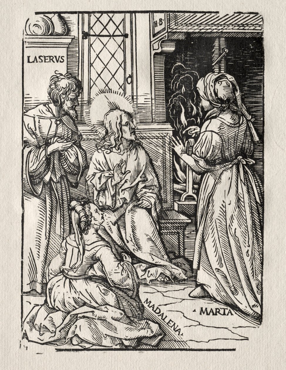 Kristus i Lasarus hus av Hans Burgkmair