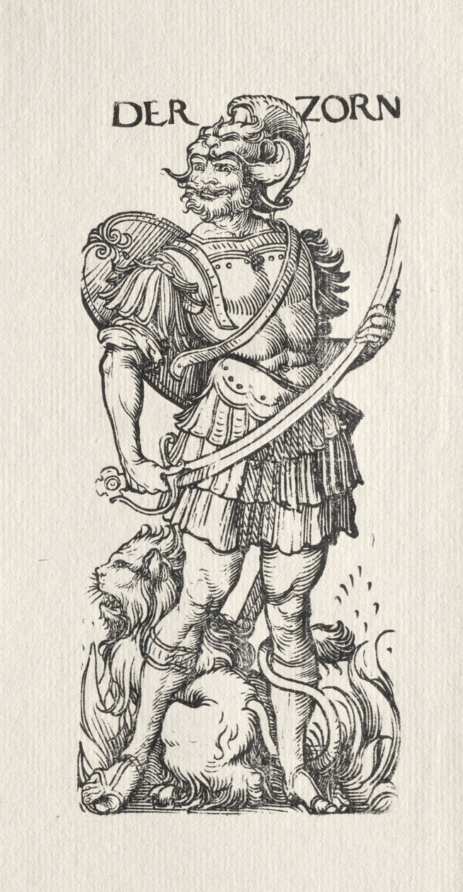 De sju lasterna: vrede. av Hans Burgkmair