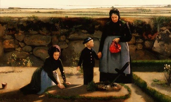 Besök på Kyrkogården av Hans Christian Hansen