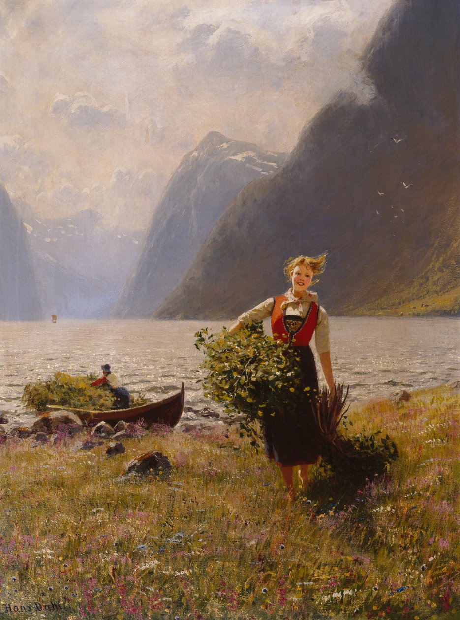 Mejerista och lövbunt av Hans Dahl