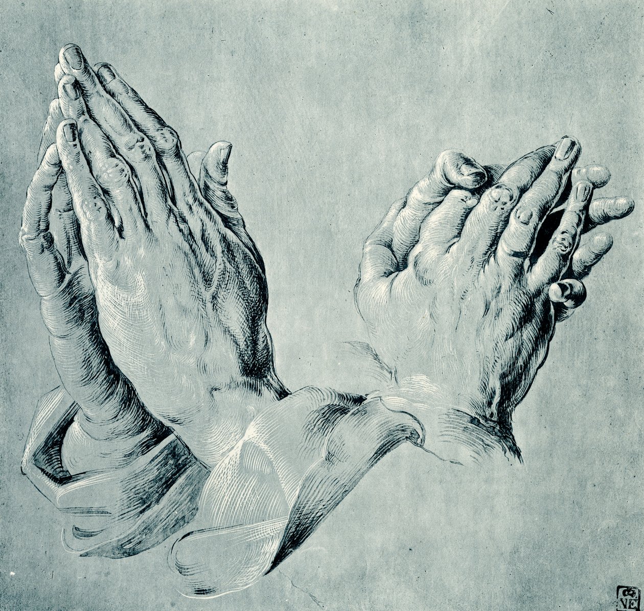 Studier av händer efter Dürer av Hans Hoffmann