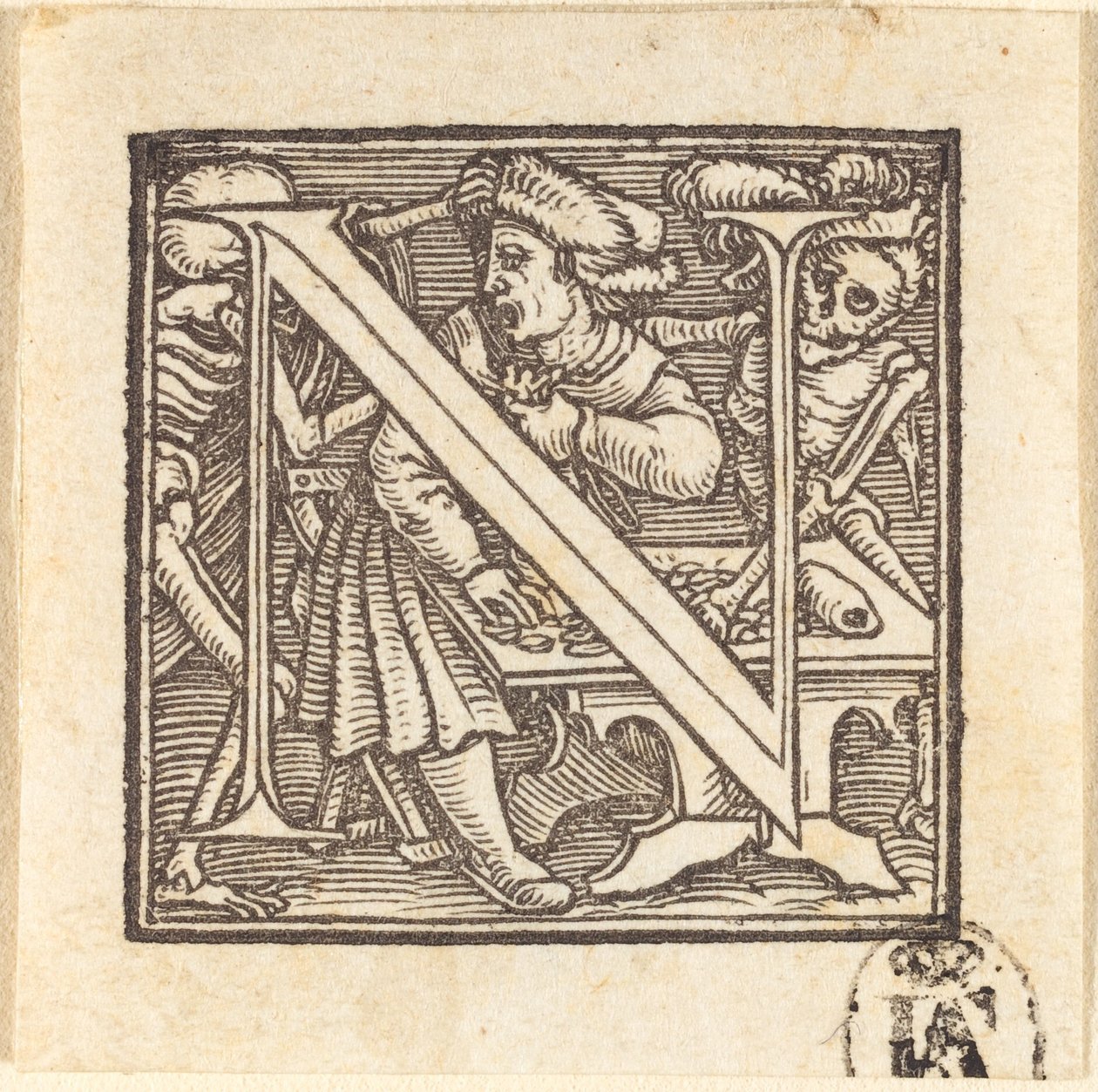 Bokstaven N. av Hans Holbein der Jüngere