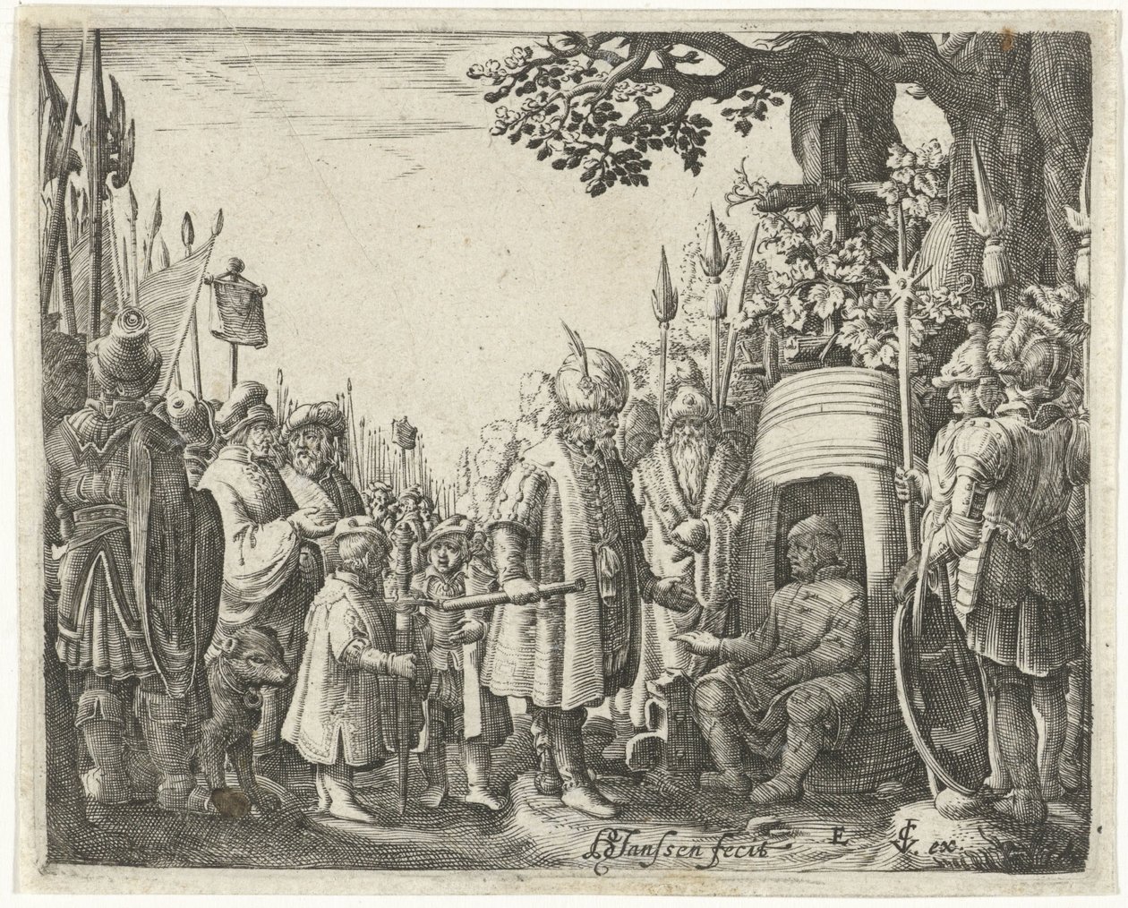 Alexander den store och Diogenes av Hans Janssen