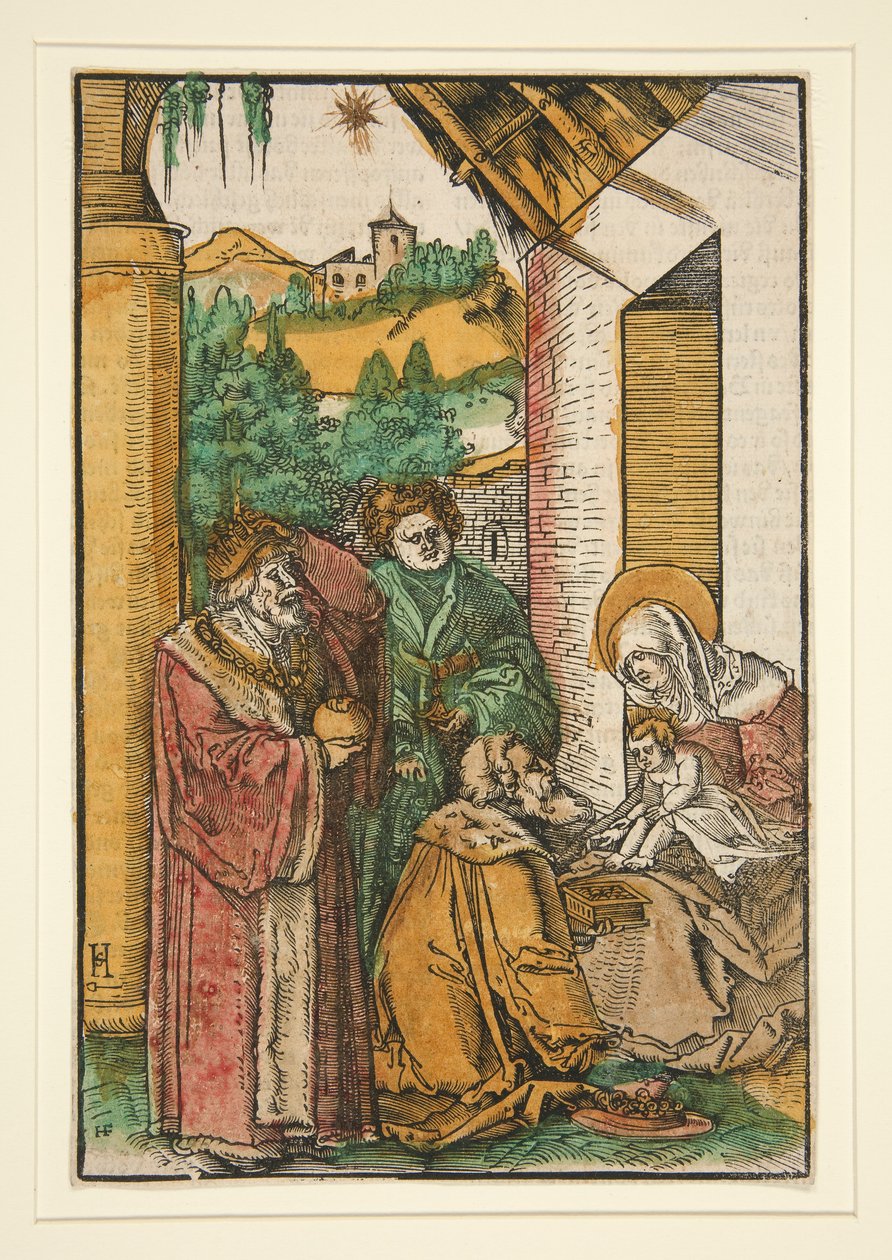 Tillbedjan av Magi av Hans Leonard Schaufelein