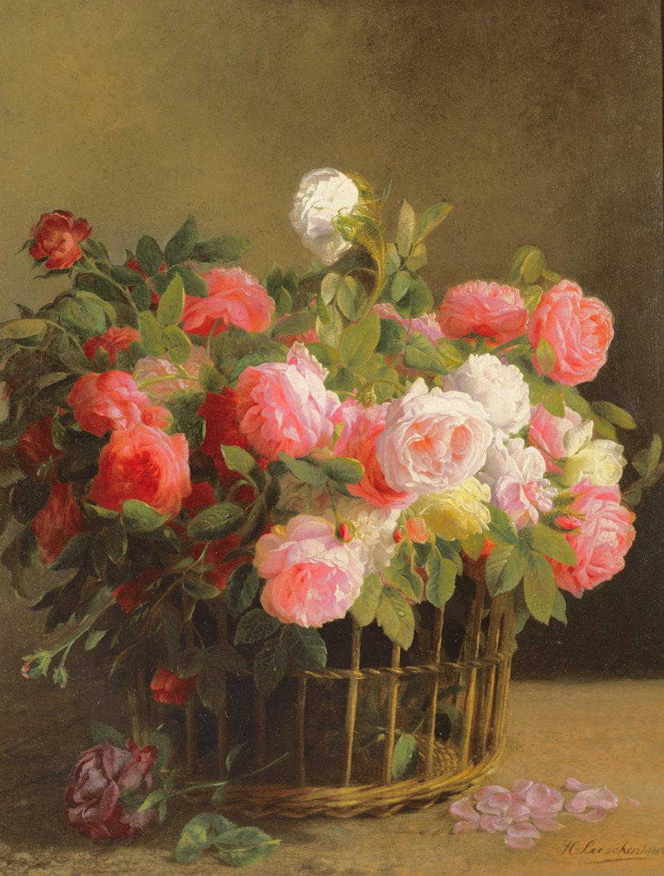 Korg med blommor av Hans Looscher