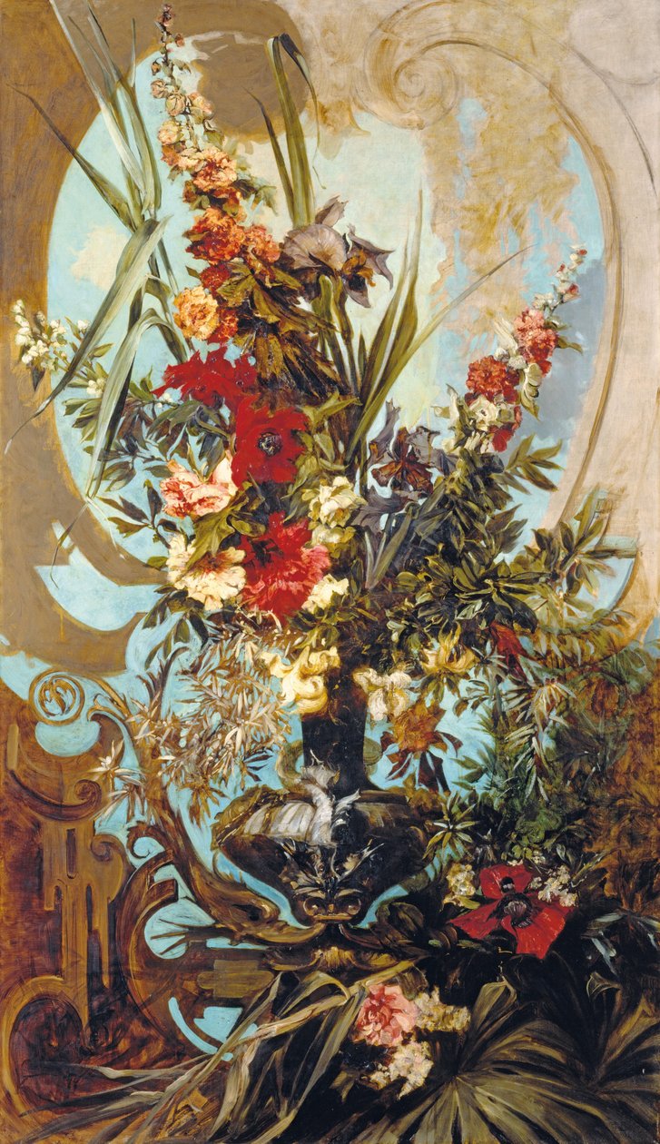 Dekorativ blombukett av Hans Makart