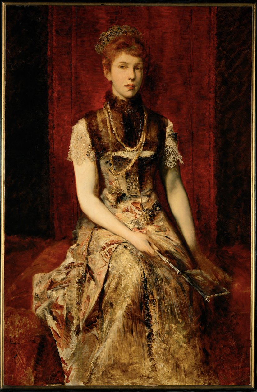 Dora Fournier-Gabillon ... (målning på trä) av Hans Makart