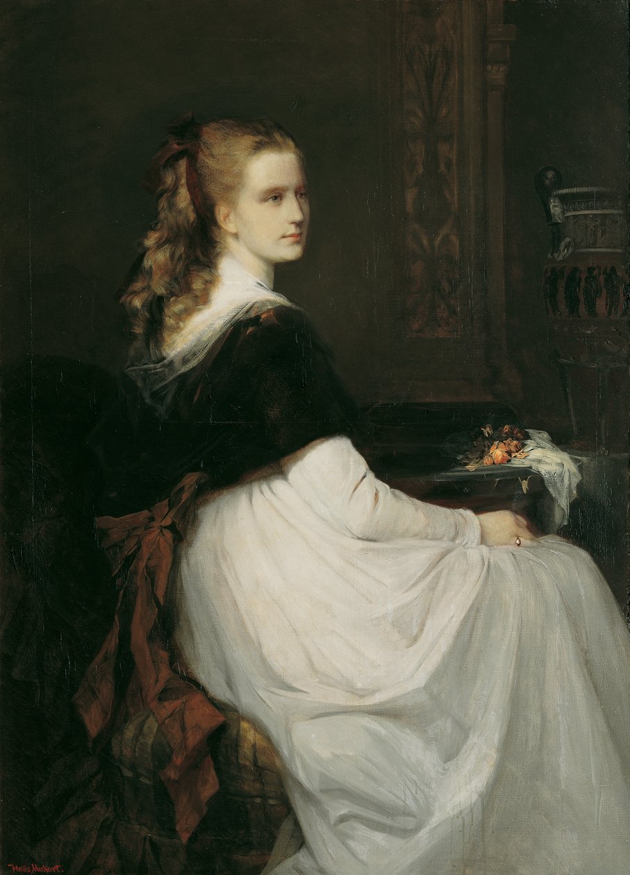 Porträtt av Eugenie Scheuffelen av Hans Makart