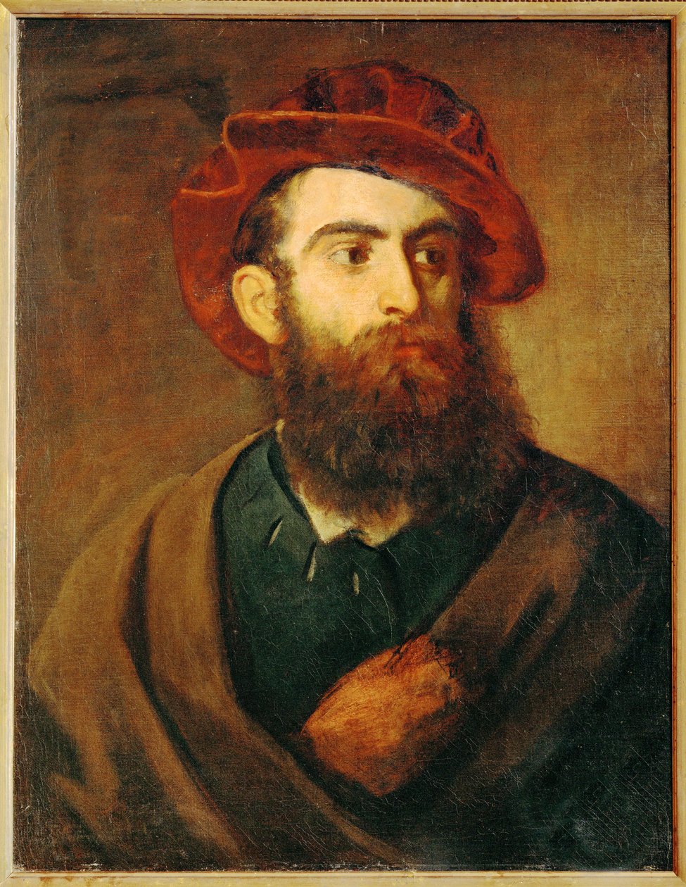 Självporträtt ... (målning på duk) av Hans Makart