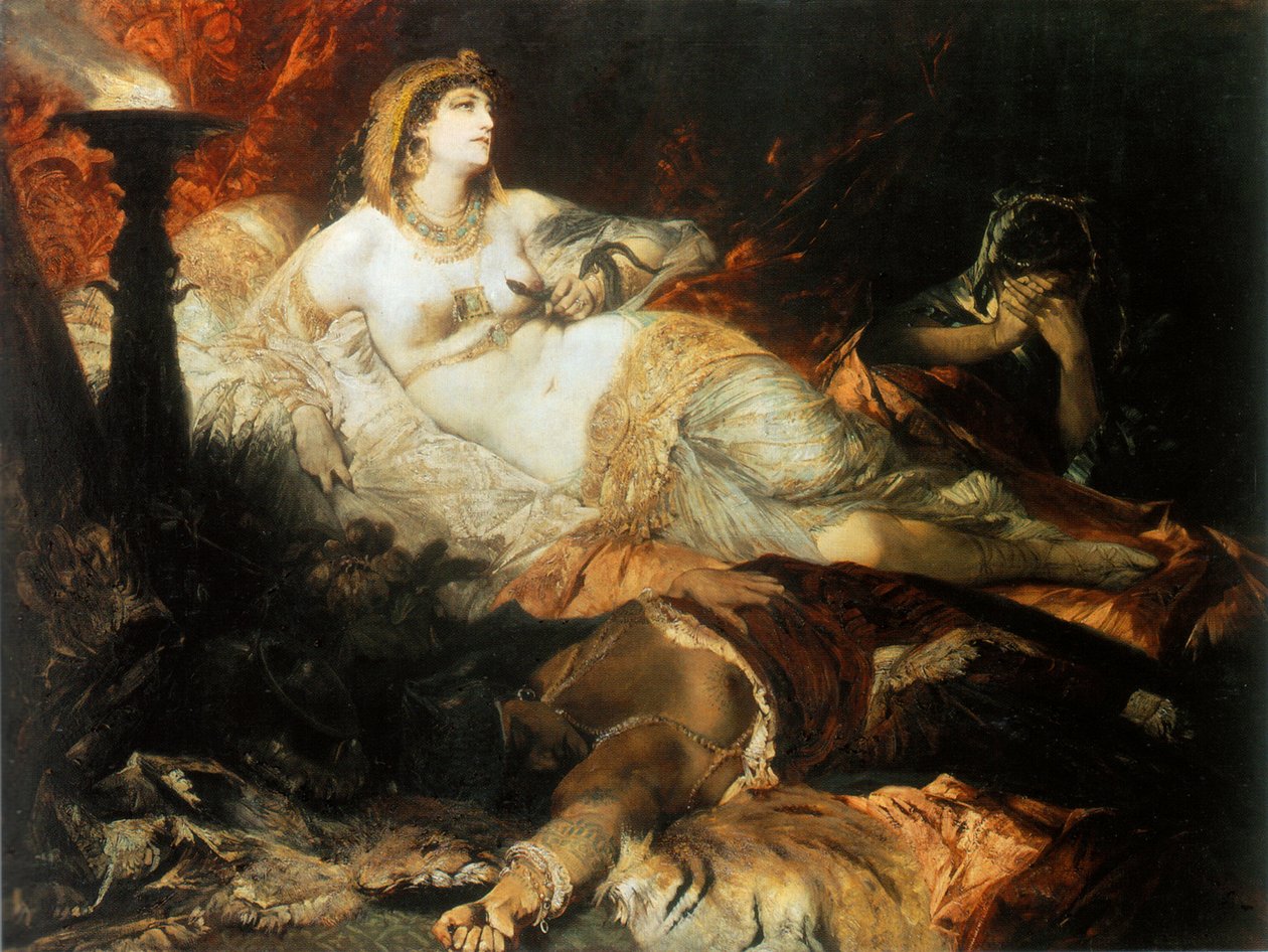 Kleopatras död, 1875. av Hans Makart