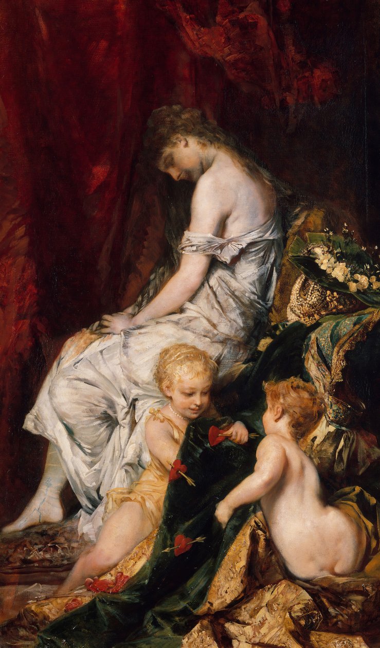 Drömmen efter balen. av Hans Makart