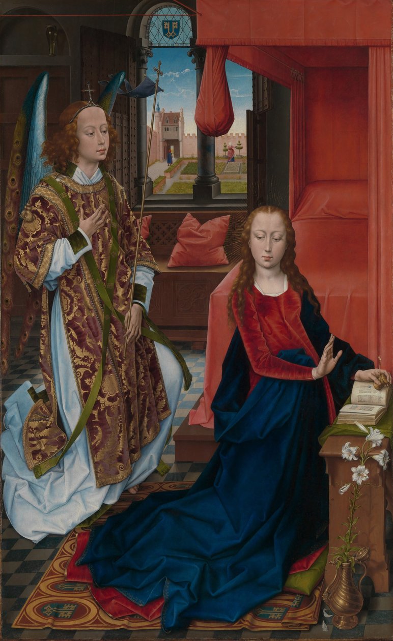 Kungörelse, 1465-75 av Hans Memling