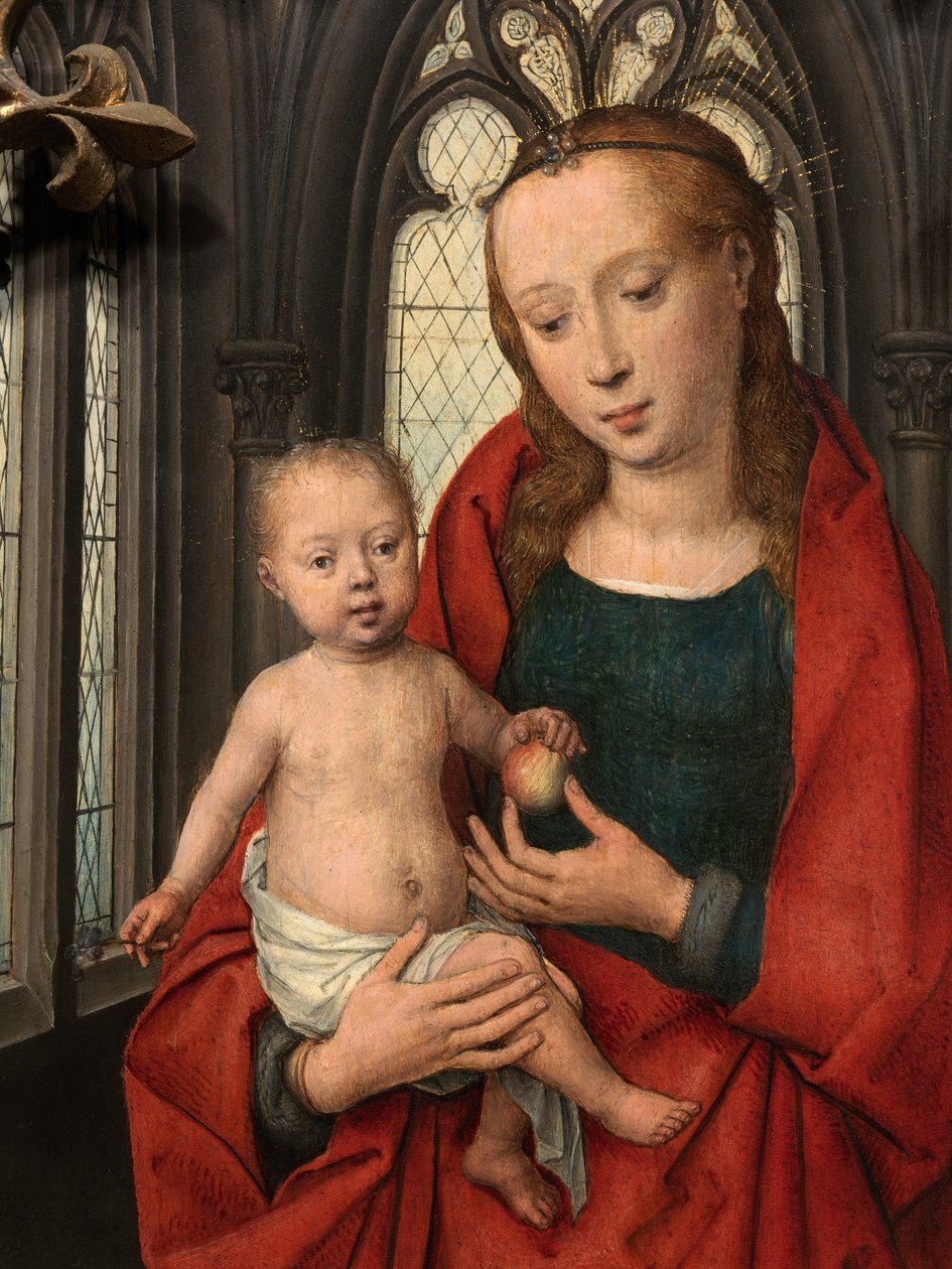 Detalj av Sankt Ursulas relikskrin av Hans Memling