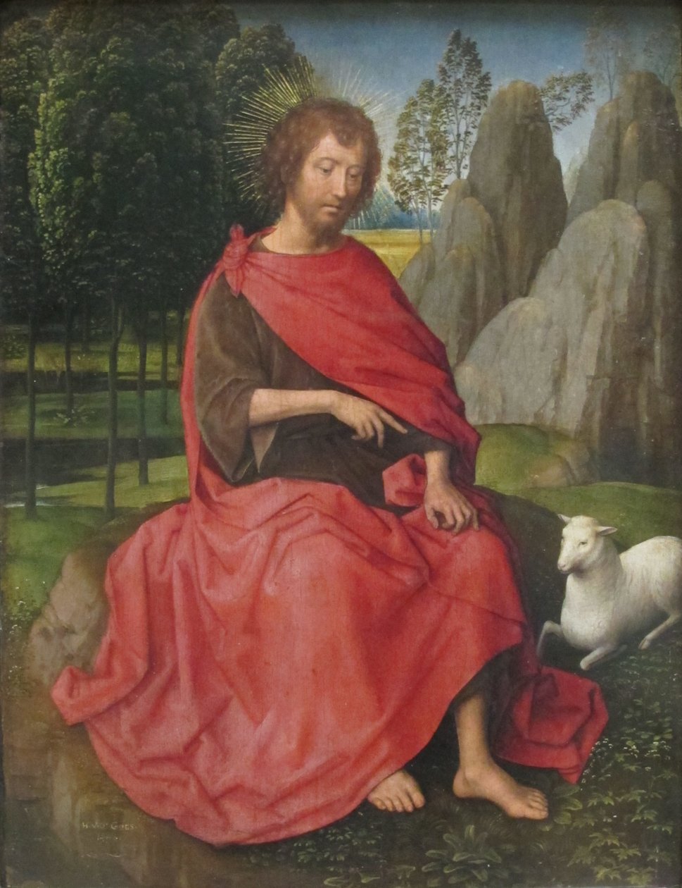 Nederländska: Saint Jean-Baptiste Saint John the Baptist. av Hans Memling