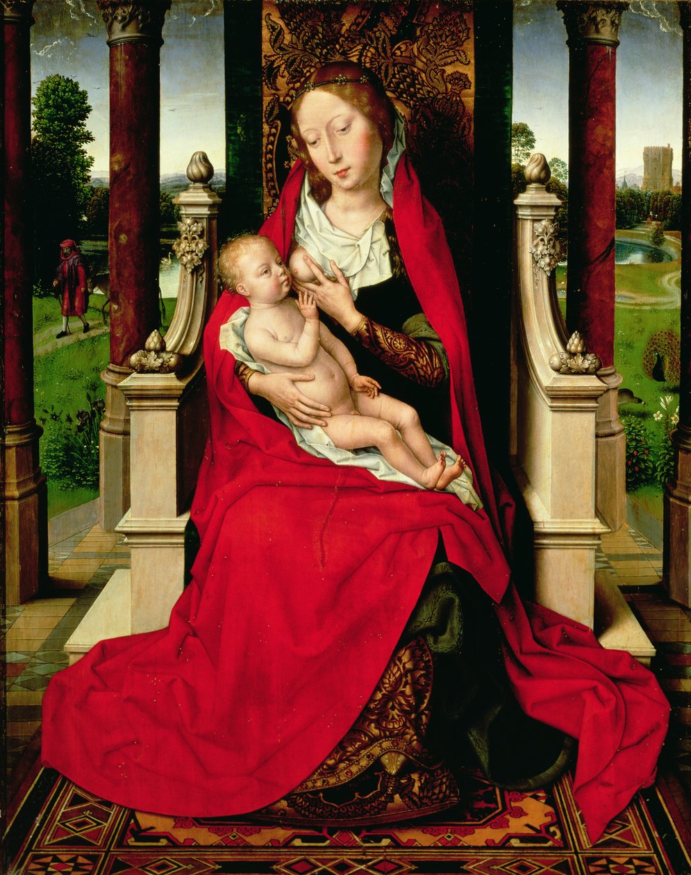Madonna and Child Enthroned, c.1492-94 av Hans Memling