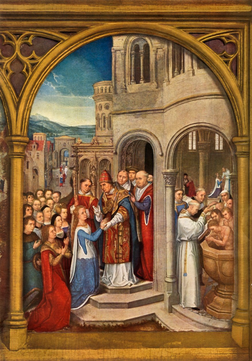 Ankomsten till Rom, 1489. av Hans Memling