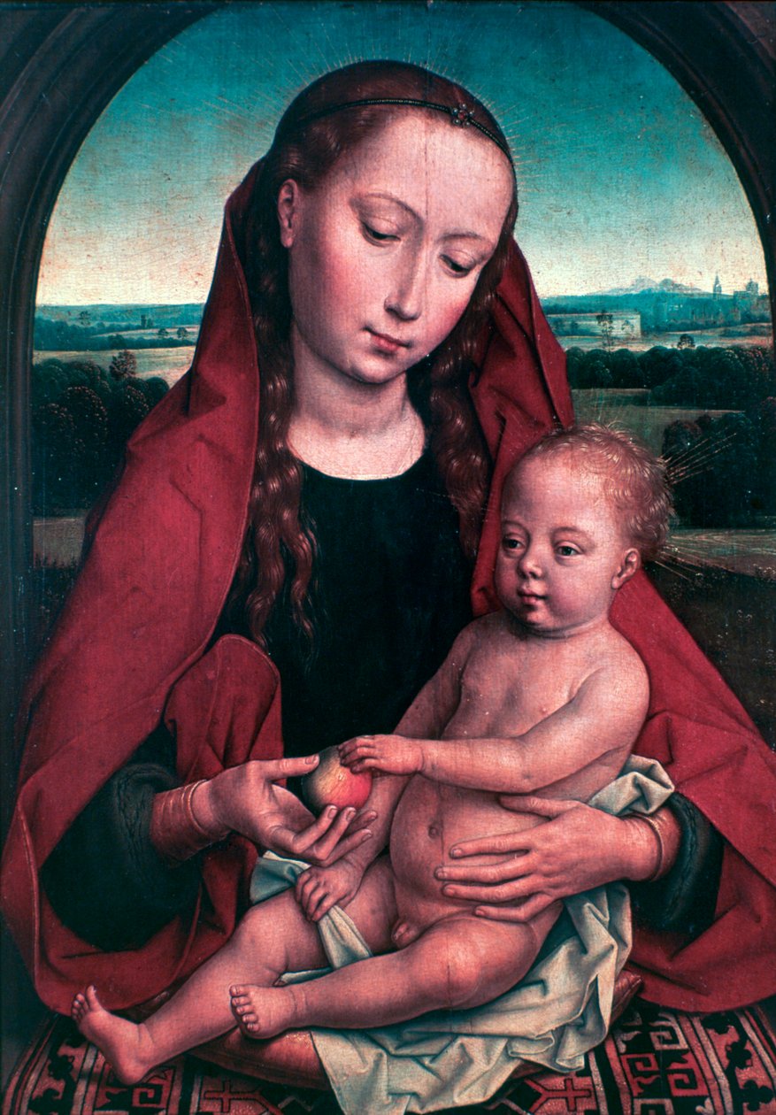 Jungfrun och barnet, c1453-1494 av Hans Memling