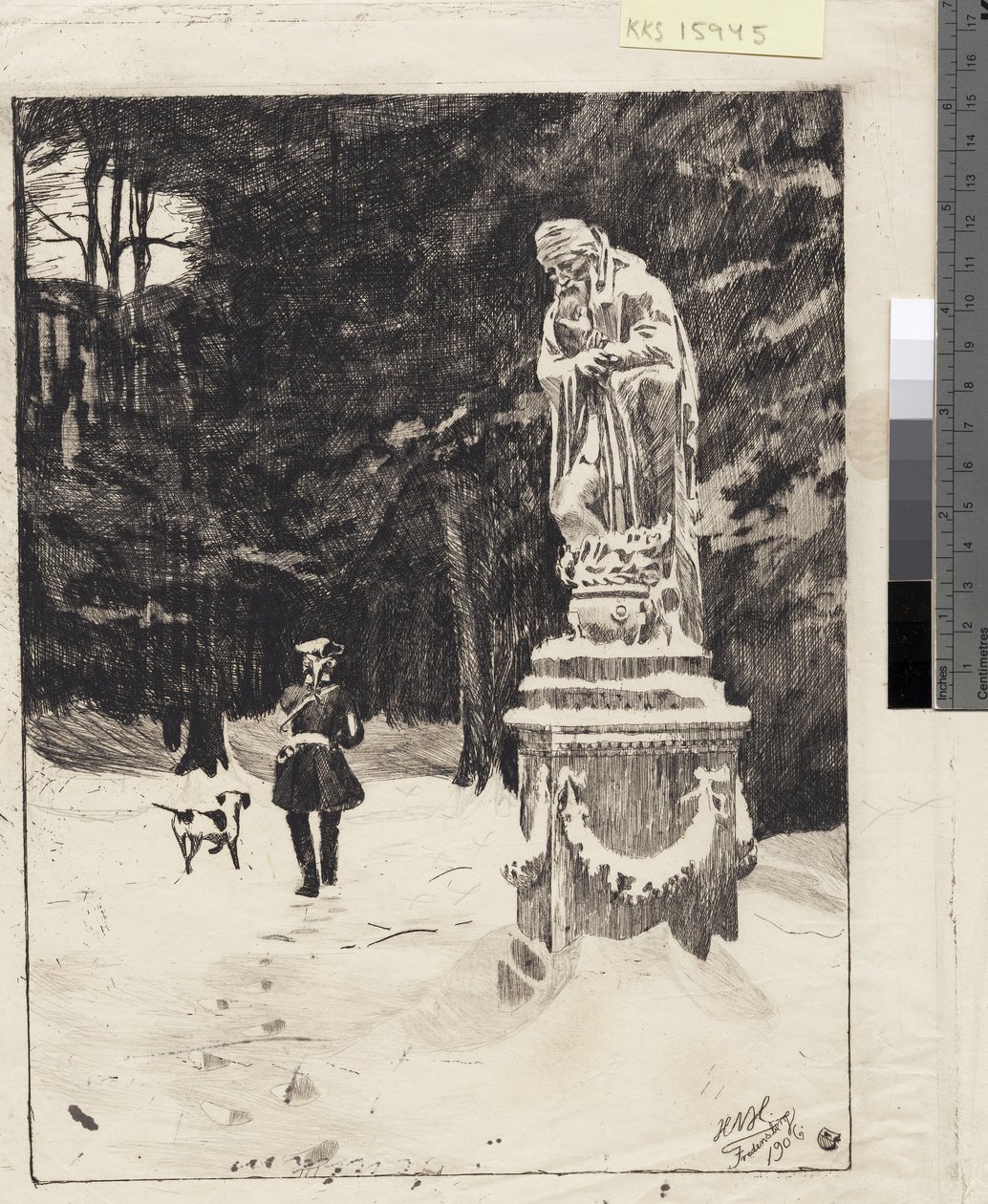 Vinter. Fredensborg slottspark av Hans Nikolaj Hansen