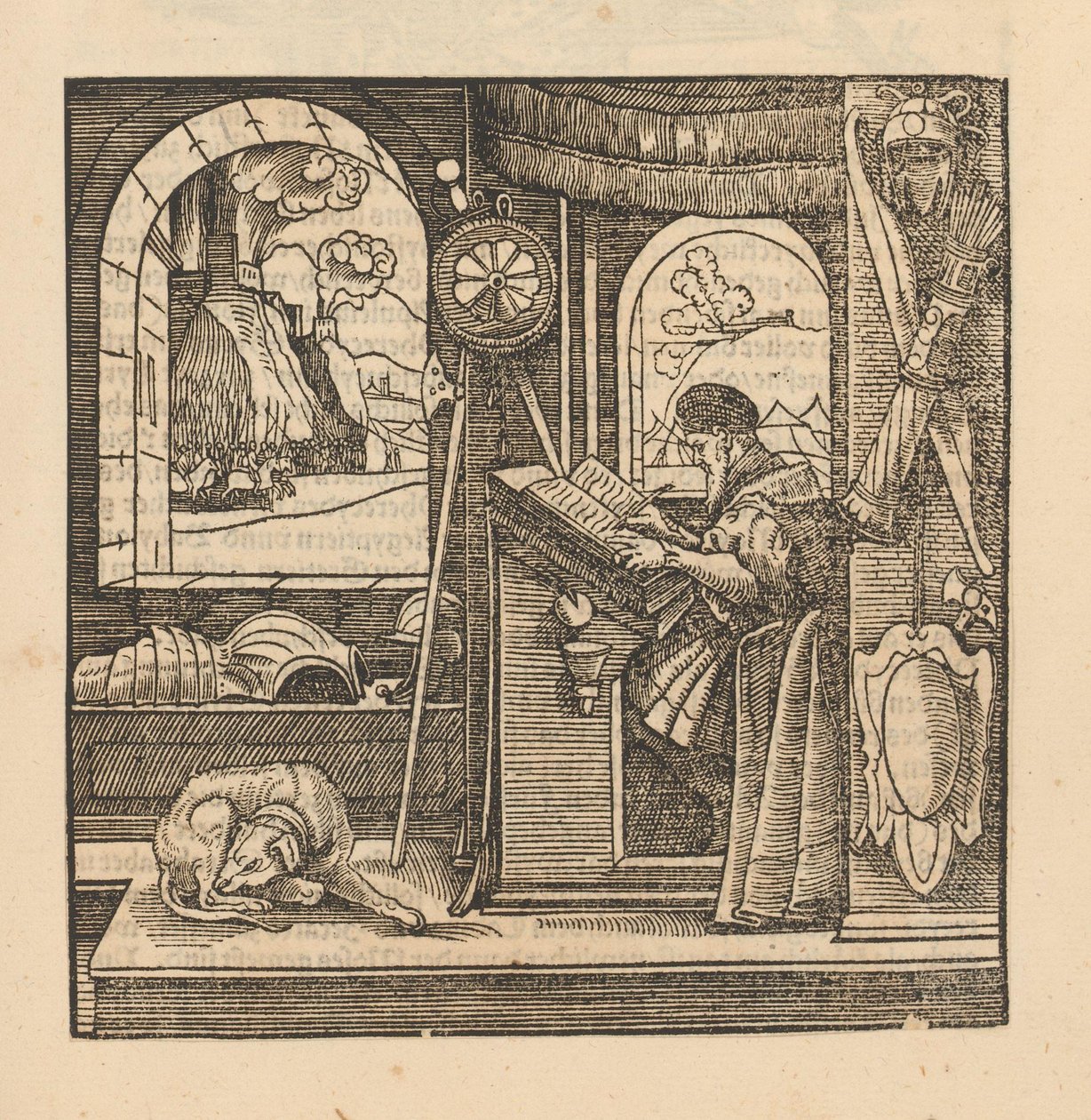 Man vid ett skrivbord av Hans Schäufelein (possibly)