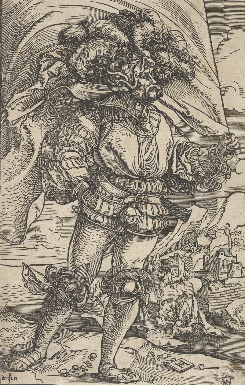 Fanbäraren, ca. 1515. av Hans Schäufelein the Elder