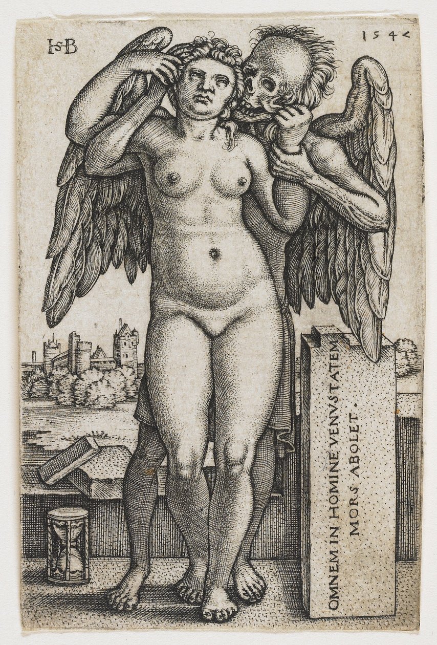Döden griper en kvinna, 1547 av Hans Sebald Beham