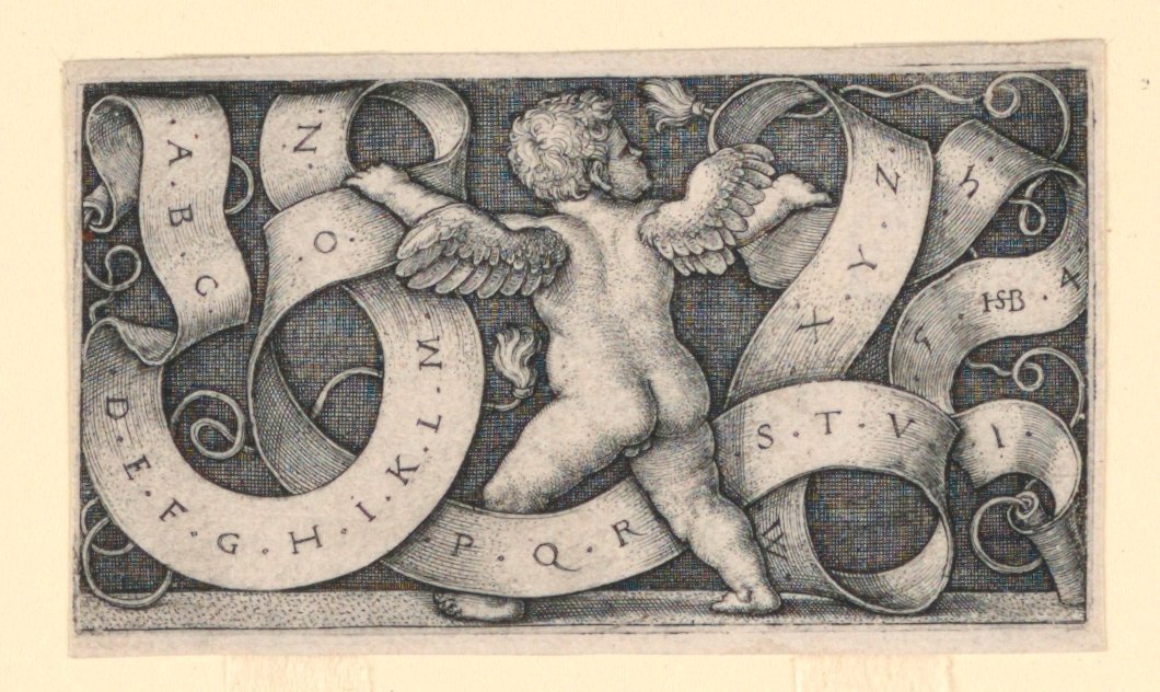 Geni med alfabetet av Hans Sebald Beham