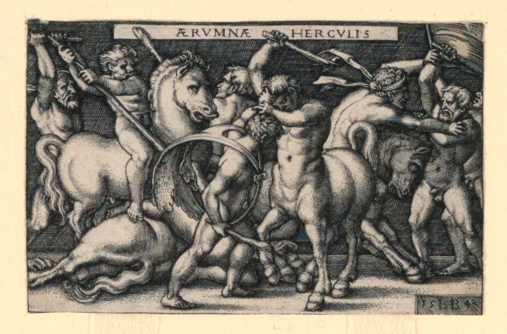 Hercules slåss mot kentaurerna av Hans Sebald Beham