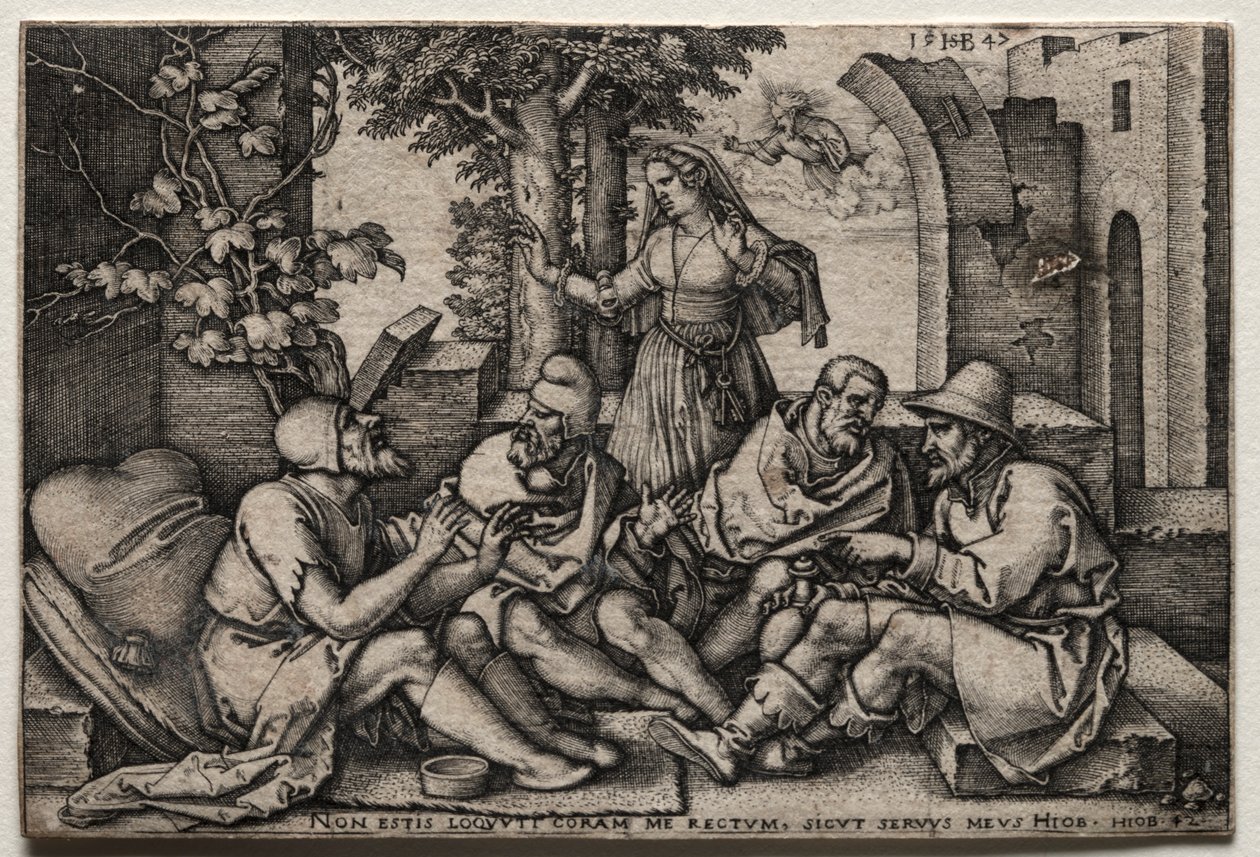 Job och hans vänner. av Hans Sebald Beham