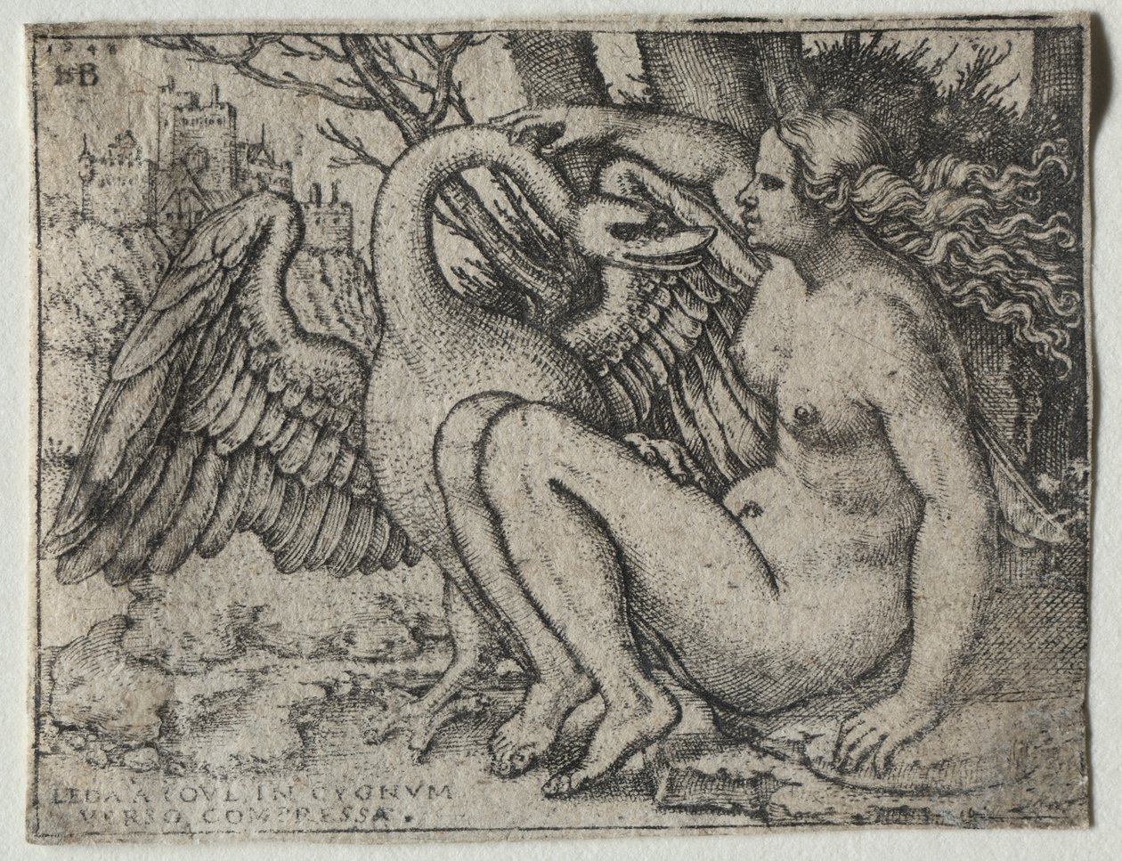 Leda och Svanen av Hans Sebald Beham