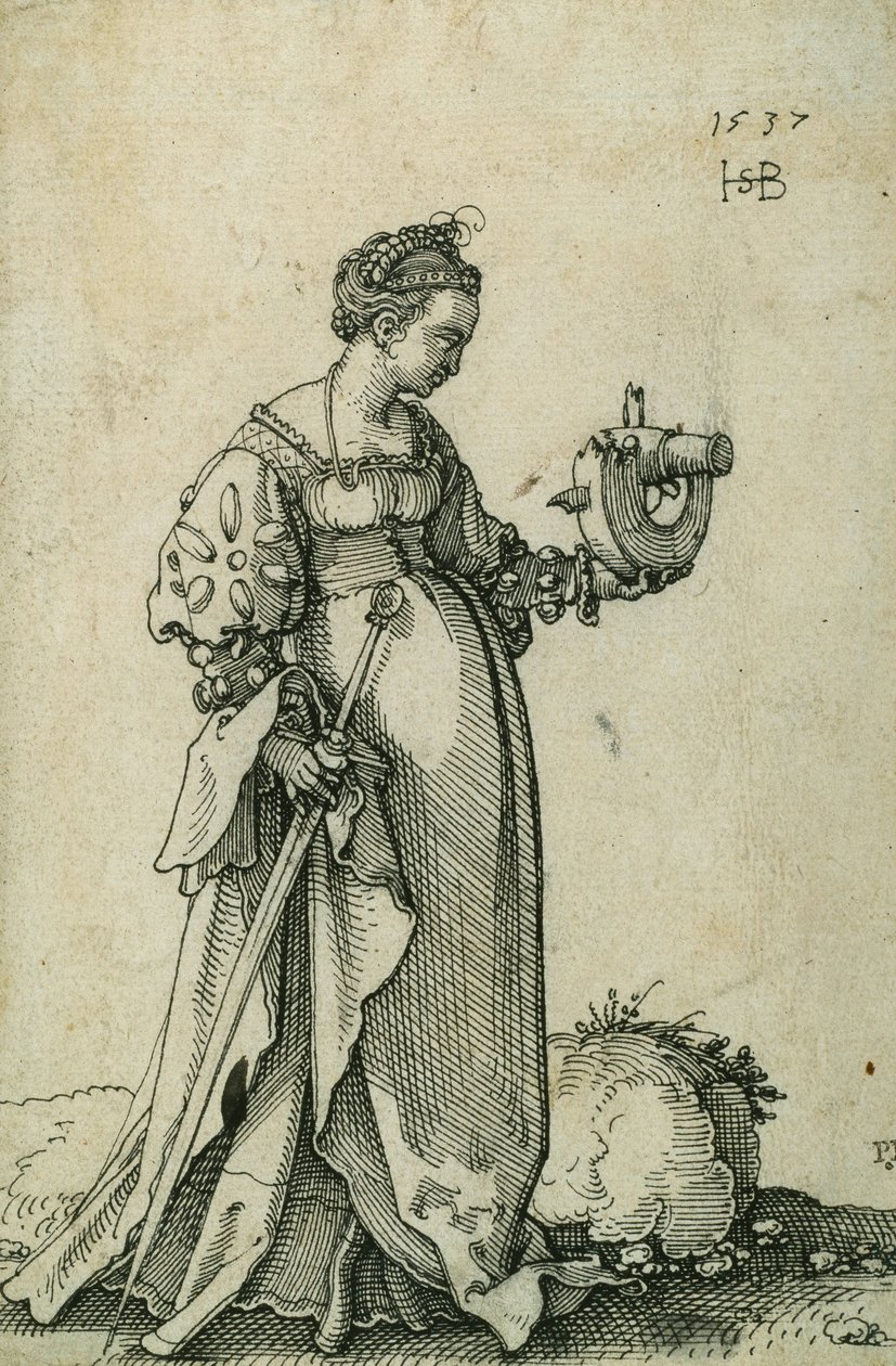 St. Katarina av Alexandria av Hans Sebald Beham